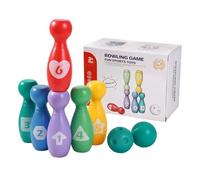 Bowling Set For Kids - Multi-Space Lightweight Playset,Colorful Bowling Pins Toy | Active Learning Tool For Girls Teens Garden Yard Parks Lawn Party Courtyard Beaches Backyards
