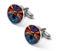 Bowling Shoes And Balls Shirt Cufflinks Round Cuff Links for Business Wedding Party Father's Day Gift 1.7cm