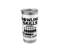Bowling Skills Loading Please Wait Pins Bowler Stainless Steel Insulated Tumbler
