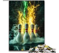 Bowling Sport Jigsaw Puzzles for Adults 1000 Piece, Decompressing Intellectual Educational Toy Educational Game for Birthday, Chrismas (50x75cm)