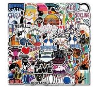 Bowling Stickers 50 Pcs Waterproof Funny Sports Sticker for Water Bottle Laptop Scrapbook Skateboard Car Bike Guitar Phone Luggage,Vinyl Trendy Bowling Life Decals for Teens Adults