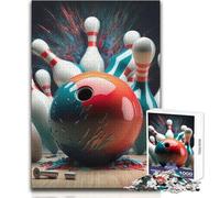 Bowling Strike Artwork 1000 Pieces Jigsaws Adults Puzzles Gifts Educational Mental Skill Game Memorable Thoughtful Gift Selection Size 50x75cm