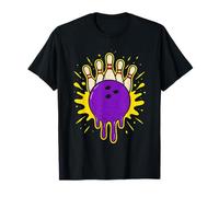 Bowling Strike Explosion Colorful Bowling Ball & Pins T-Shirt