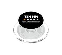 Bowling Ten Pin One Star Review Rating Funny Bowler League PopSockets PopGrip for MagSafe