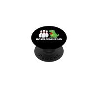 Bowlosaurius Funny Bowling Dinosaur Pun PopSockets Adhesive PopGrip