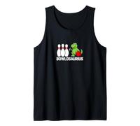 Bowlosaurius Funny Bowling Dinosaur Pun Tank Top