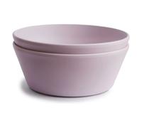 Mushie Dinnerware Bowls for Kids | Tableware Set of 2 Reusable BPA Free Bowls | Dishwasher & Microwave Safe | Made in Denmark | Round (Soft Lilac)