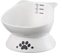 Bowls, Soup Bowls， Ceramic BowlSoup Bowl,Rice Bowl,reakfast Bowl,Cat Bowls Elevated Tilted, Raised Dog Food Bowls 350ml/12.5oz Elevated Cat Or Puppy Small Dog Food Dish, Whisker Fatigue-B-350ml (Color