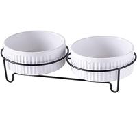 Bowls, Soup Bowls， Ceramic BowlSoup Bowl,Rice Bowl,reakfast Bowl,Ceramic Cat Bowl Dish With Stand For Food And Water Feeder, Modern Cute Heavy Weighted Small Size Dogs Bowls-White-850ml/2 (Color : Wit