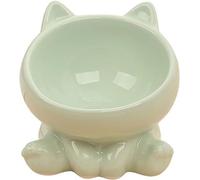 Bowls, Soup Bowls， Ceramic BowlSoup Bowl,Rice Bowl,reakfast Bowl,Cute Cat Shaped Raised Tilted Ceramic Cat Bowl, Elevated Slanted Shallow Angled Cat Dish,Size For Cat And Small Dog-pink-1 (Color : Blu