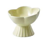 Bowls, Soup Bowls， Ceramic BowlSoup Bowl,Rice Bowl,reakfast Bowl,Flower Shaped Cat Food Bowl, Ceramic Dog Bowls Small Size Dog, Purr Bowls For Cats-pink-1 (Color : Roze, Size : 108)(Unique Colour)