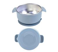 Bowls - Stainless Steel Silicone, 6.1 Inches, Suction Bowls, Feeding Bowl | Non-Slip Tableware Easy Clean Bowl Set for Mealtime Home Travel Use