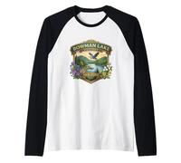 Bowman Lake State Park New York Camping Hiking Souvenir Raglan Baseball Tee