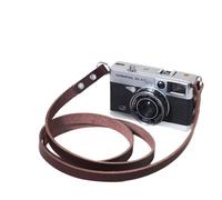 BOWMAN Leather Camera Strap Fixed Length Minimal Handmade Shoulder Strap Camera Neck Strap for Fujifilm Sony Nikon Canon Leica (Chestnut, Short (70cm / 27"))