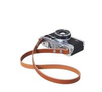 BOWMAN Leather Camera Strap Fixed Length Minimal Handmade Shoulder Strap Camera Neck Strap for Fujifilm Sony Nikon Canon Leica (Mid Tan, Short (70cm / 27"))