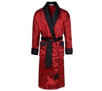 Bown of London British Gable Mens long Smoking Jacket - Claret (x_l)