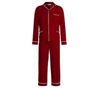 Bown of London Men's Satin Pyjamas Apollo in Red | Size: Medium Bown of London Red M