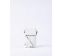 Bowness Leather Cross Body Phone Pouch for Women - Slim Genuine Leather Phone Bag with Adjustable Strap, Card Slots & Magnetic Flap - by Lakeland Leather (White)