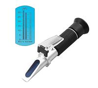 BOWONG Refractometer Brix Sugar 0-32% Wort SG 1,000-1,130 Wort refractive Index Plato Sugar Content Measuring Device for Word and Beer Brewing with ATC Function