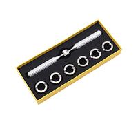 BOWONG Watch Case Opener, Professional Watchmaker Tool Watch Repair Tool Kit with Six Grooved Dies Replacement for Rolex Tudor