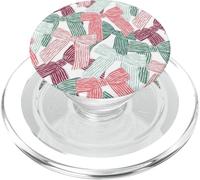 Bows Christmas Red And Green Ribbon Watercolor Bow Bowtie PopSockets PopGrip for MagSafe