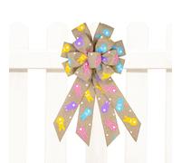 Bows Easter Tree Topper | Large Easter Wreath Bows for Front Door,Holiday Spring Bow Tree Topper Bows, Spring Holiday Rabbit Tree Topper Bows for Wreath Wall Easter