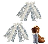 Bows for Boots,Bow Ribbon Shoe Decorations,Western Party Glitter Boot Bows - for Men Women Birthday School Party Wedding Dance Cosplay Role Play, verwijzen naar de beschrijving, Polyester, no gem