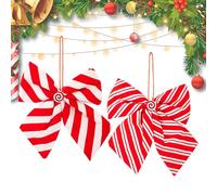 Bows for Christmas Tree - 9x8.3 Inch Tree Topper Bows Decor,Garland Ornament,for Front Door Cabinet Staircase Fence Garland Wreath Wedding