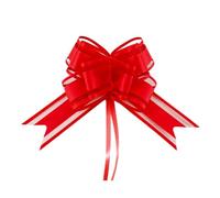 Bows for Gift Wrapping-10PCS 30mm Pull Bows for Gift Baskets, Wedding, Christmas, Birthday & Valentine‘s Day Decorations (Red)