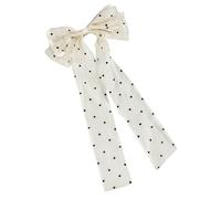 Bows Hair Clip Polkas Dots Barrettes Women's Sweet Hairclip Meshes Ribbon Hairpin For Parties And Weddings