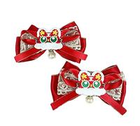 Bows Hair Clips Ribbon Bows Barrette Ruffle Headband New Year Photo Props Headwear For Special Event