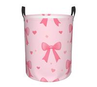 Bows Laundry Basket Hamper Kids Storage Basket Toy Organizer Bin For Bedroom, Bathroom, College Dorms, Boys And Girls