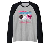 Bows Or Burnouts Daddy Loves You - Gender Reveal Dad to Be Raglan Baseball Tee