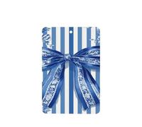 Bows Ribbon Floral Patterns Blue White Stripe Car Air Fresheners 4 Pcs Hanging Scented Cards Fragrance Scented Cards For Car Aromatherapy Tablets