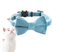 Bowtie Dog Collar,Adjustable Cat Dog Collar with Detachable Bell | Fashionable Eye-Catching Bow Tie for Walking, Traveling, Home, Photography, Wedding