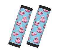 Bowtie Duck Pink Print Luggage Handle Wraps for Suitcase, Soft Travel Luggage Handle Cover Tags Identifiers for Suitcases