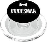 Bowtie Image Silhouette Bridesman PopSockets PopGrip for MagSafe