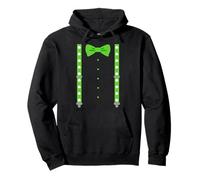 Bowtie With Shamrock Suspenders Irish Tuxedo St Patricks Day Pullover Hoodie