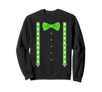 Bowtie With Shamrock Suspenders Irish Tuxedo St Patricks Day Sweatshirt