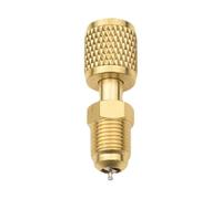 BOWTONG 1/4" SAE Male to 5/16" SAE Female Adapter For R410A Mini Split HVAC System, Thimble Quick Straight f with Core Coupler