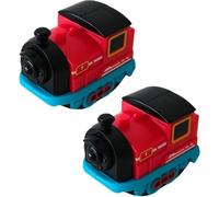 BOWTONG 2Pack Replacement Electric Train Cars, USB Rechargeable Add-On Train Cars Compatible With KlickRail, Electric T-rain Set Flexible Track,Cannot Operate Alone, Tracks & Cable Not Included