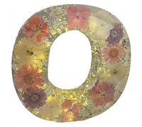 BOWTONG Floral Resin Letter Night Light with Real Pressed Flowers, DIY Handmade Creative Letter Flowers Lamp, Creativity Floral Resin Night Lights Alphabet for Mother, Wife, Women