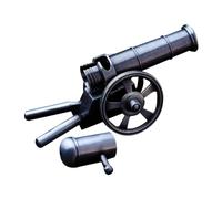 BOWTONG Mini Cannon, Desktop Artillery Model, Stainless Steel Metal Mini Cannon, Military Model Office Collection Decorations,