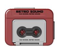 BOWTONG Mini Retro Cassette Recorder Classic Fun Red and Blue Pendant Gift Couple Keychain
