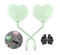 BOWTONG Motorcycle Mirrors For M8 Threaded or Handlebar Mount,Heart Shaped Motorcycle Rear Mirrors,Compatible E-Bikes, View with Sco