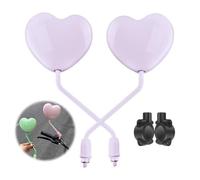 BOWTONG Motorcycle Mirrors For M8 Threaded or Handlebar Mount,Heart Shaped Motorcycle View E-Bikes, Rear Sco with Mirrors,Compatible