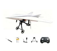 BOWTONG Rc Paper Airplane Kit with Gyro Stabilizer, DIY Electric Remote Control Plane With Duals Propellers, Foldable Lightweight Fixed Wing Flying Toy for Beginners Flyers and Hobbyists