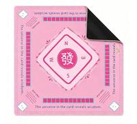 BOWTONG Silent Mahjong Mat For Table,31.5" Mahjong Mat For Table Noise Reduction Non Rubber Gaming Slip,Thick Pad For Glas