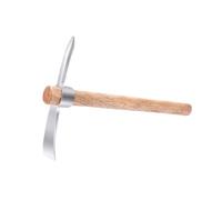BOWTONG Stainless Steel Double Headed Pickaxe, 2024 New 2 in 1 Garden Pickaxe with Wooden Pick Axe For Trans Handle, Small Tool Hand