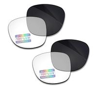 Bowyer 2 Pairs HIGH DEFINITION Women's Replacement Lenses Compatible with Ray-Ban Meta Wayfarer RW4008 53mm Smart Glasses - Eclipse Grey Photochromic *2
